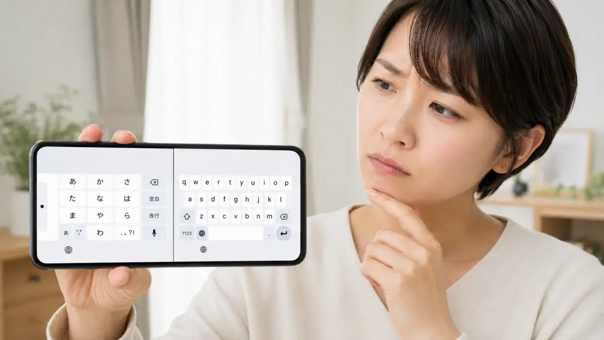 Pixelのフリック入力とローマ字入力の違い グーグル ピクセル 文字 入力でフリック入力とローマ字入力を比較する画像