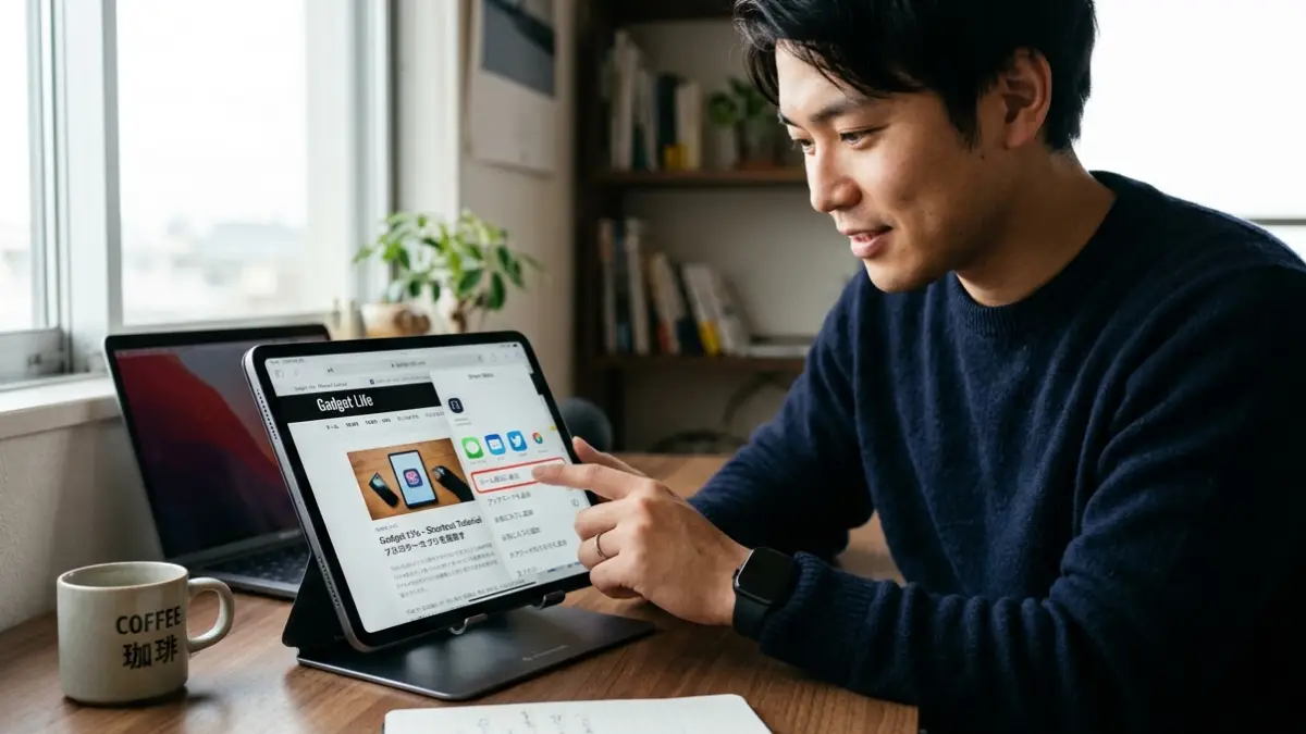 iPad ショートカット アイコン 作成 ホーム画面 追加 手順