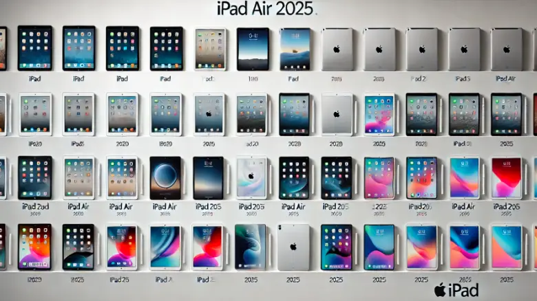 歴代iPadの各モデルが横並びで4分割表示されているイメージ画像