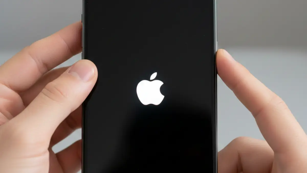 iPhone16の音量ボタンとサイドボタンを使った強制再起動の操作手順