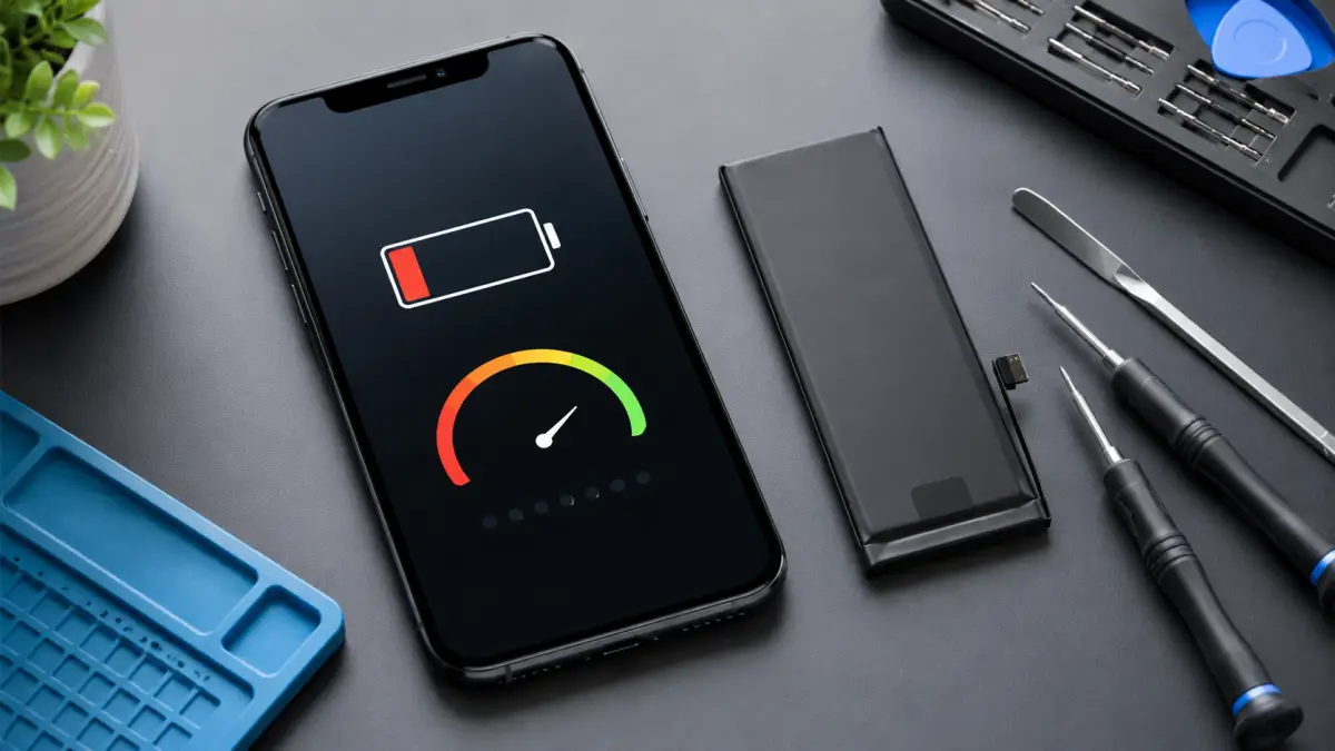 iPhoneのバッテリー劣化と交換タイミング iPhoneのバッテリー劣化と交換タイミングを確認するイメージ