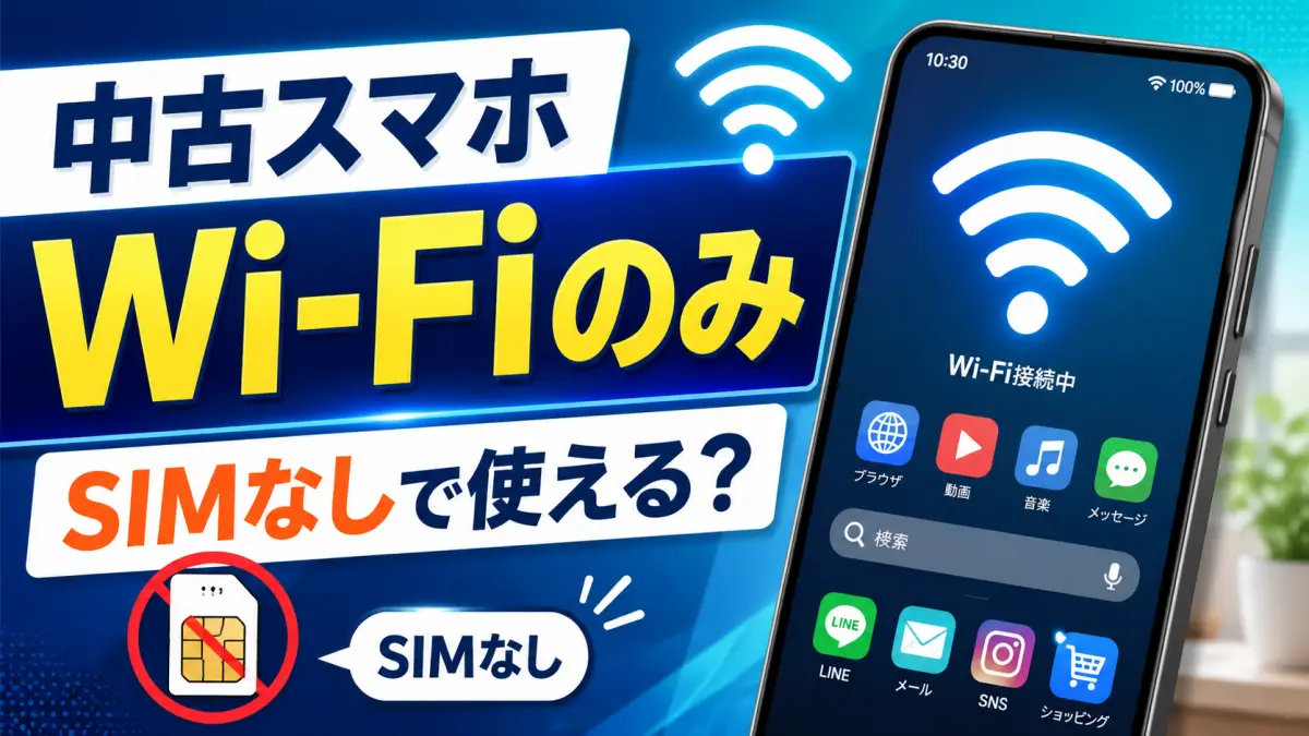 中古スマホをWi-Fiのみで使う方法｜SIMなしでできることとおすすめ機種