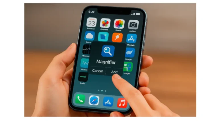 iPhoneのホーム画面にアプリを追加している操作のイメージ画像