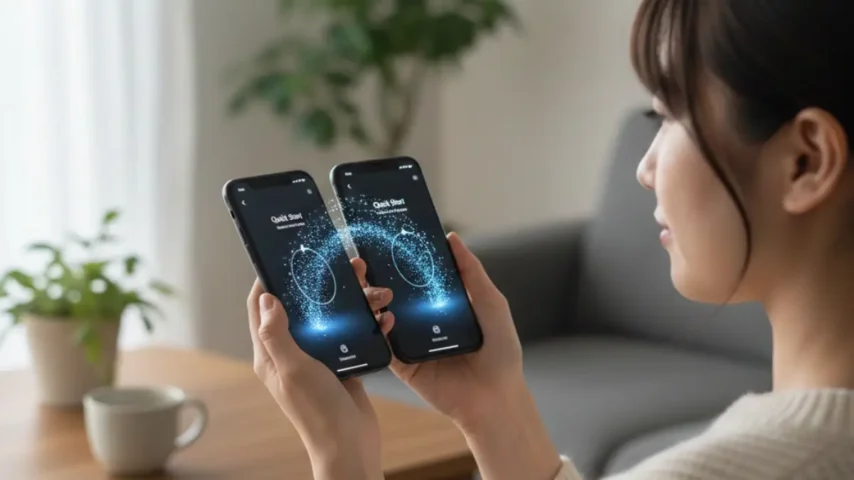 iPhone16eでLINEのトーク履歴を移行する様子