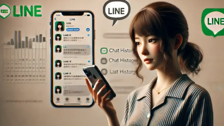 Short-haired woman concerned about losing LINE chat history during transfer