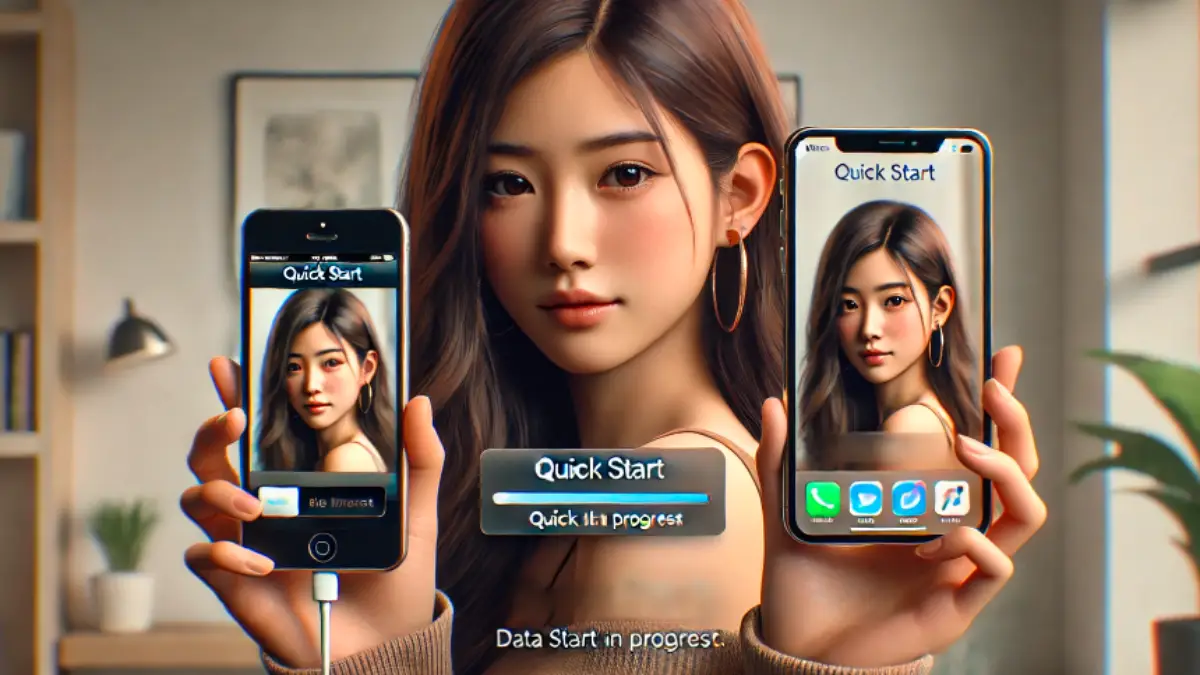LINEのデータ移行に集中している東アジア系の若い女性