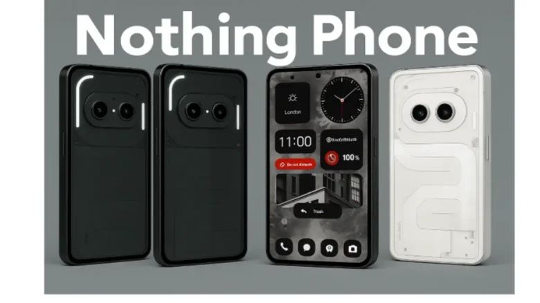 Nothing Phone 3a のカラーバリエーションと前面・背面デザインを比較した画像