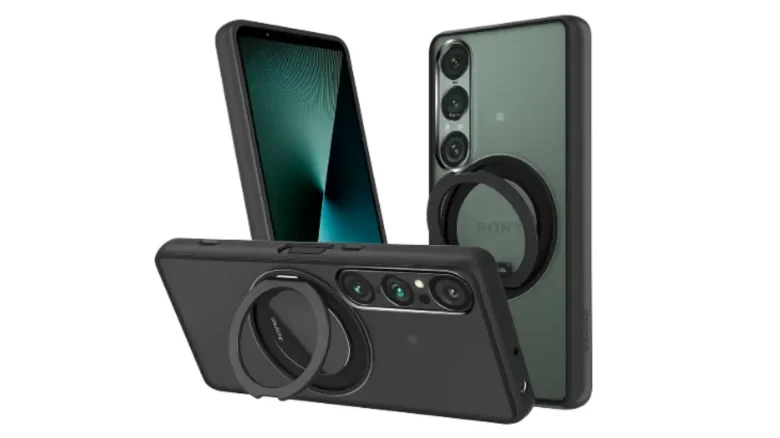 ORANGA製Xperia 1 VII対応MagSafeスタンド付き耐衝撃ケース(ブラック)