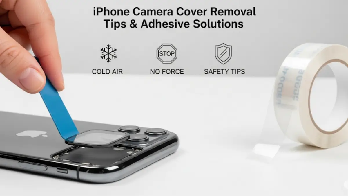 iPhoneカメラカバーの安全な剥がし方と粘着対処法のイメージ