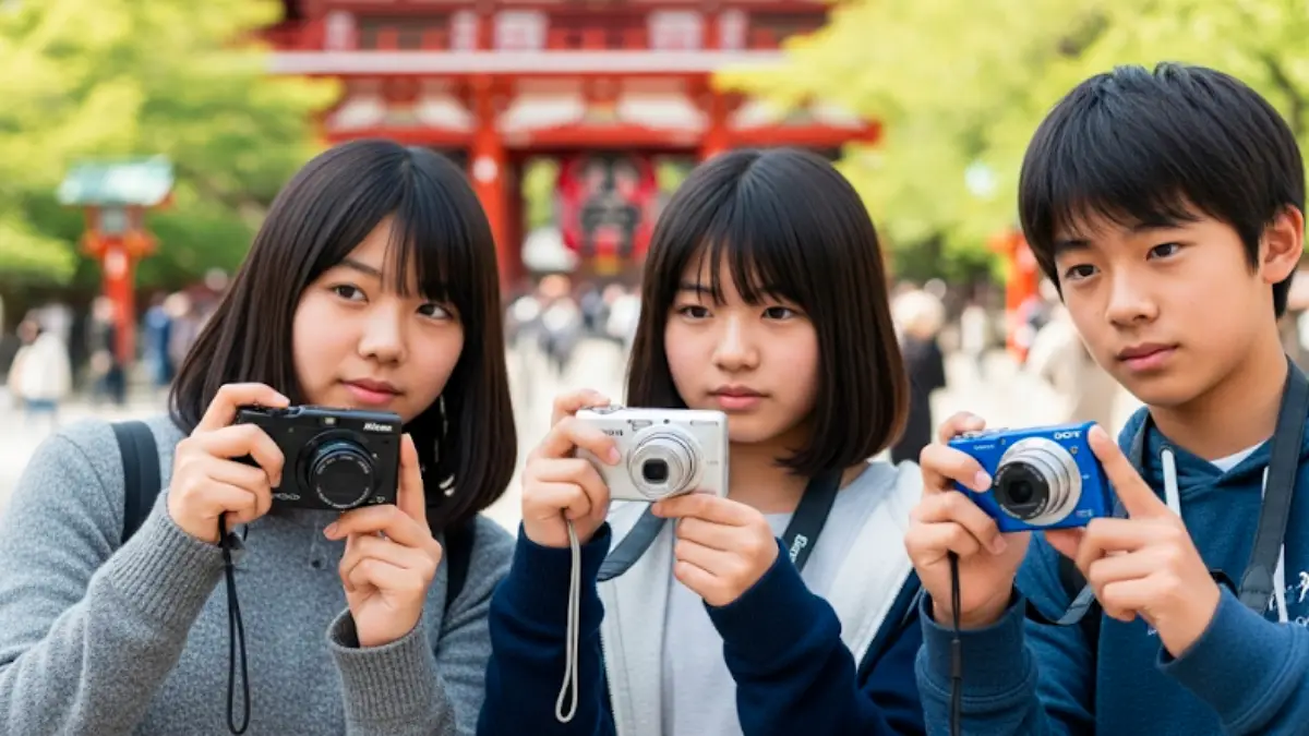 修学旅行で使いやすい中学生向けコンパクトデジカメの使用イメージ