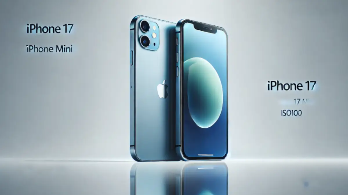 iPhone17 mini ミストブルー 製品写真 ベゼルが薄くコンパクトデザインのスマートフォン