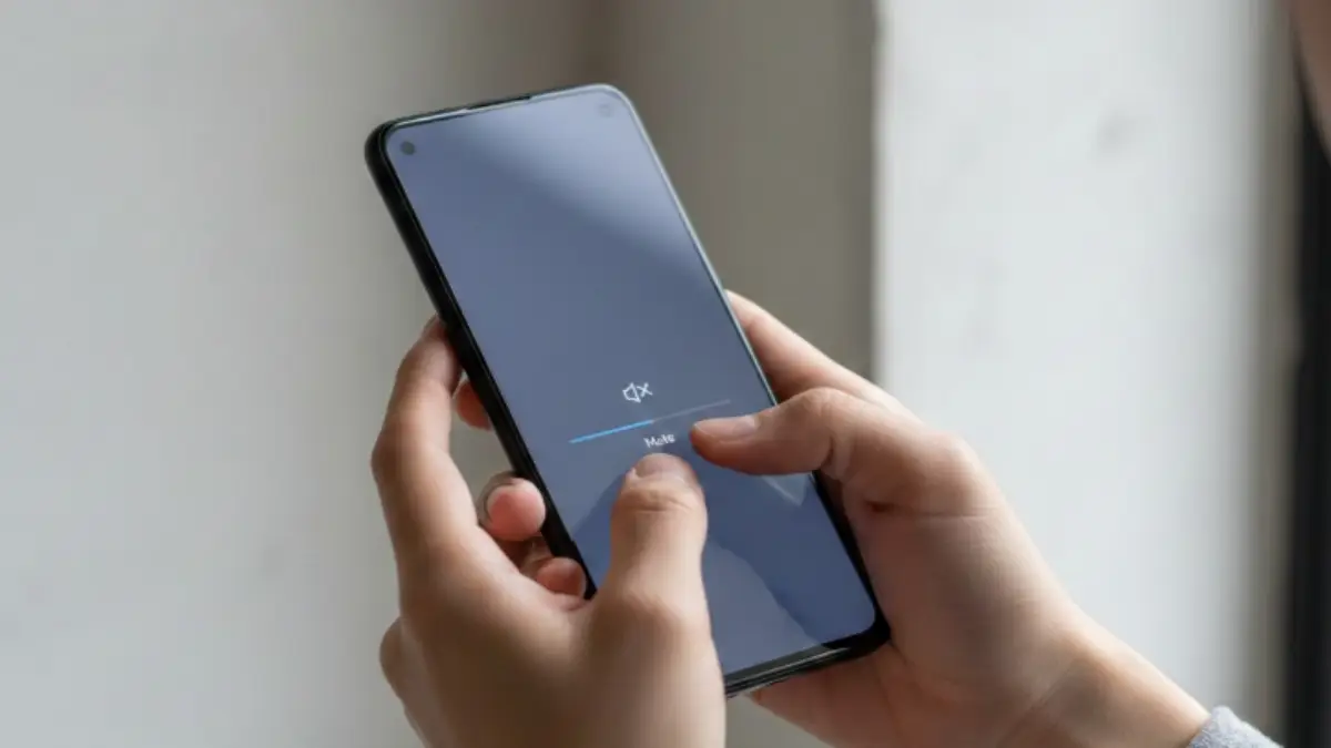 Google Pixelの音量ボタンを押してマナーモードへ切り替える日本人ユーザーの手元