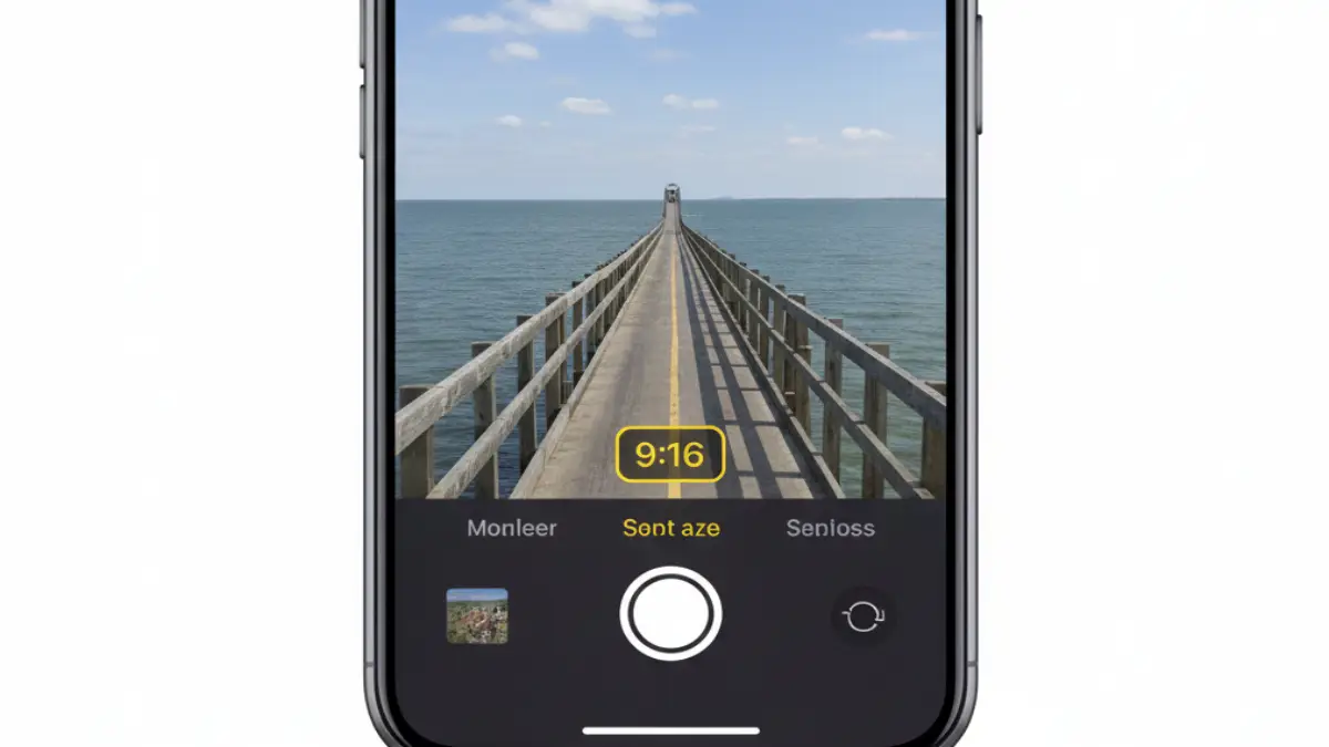 iPhone 0.9倍ズーム時のレンズ構造イメージ iPhoneの0.9倍ズーム構造を示すレンズ切り替えイメージ画像