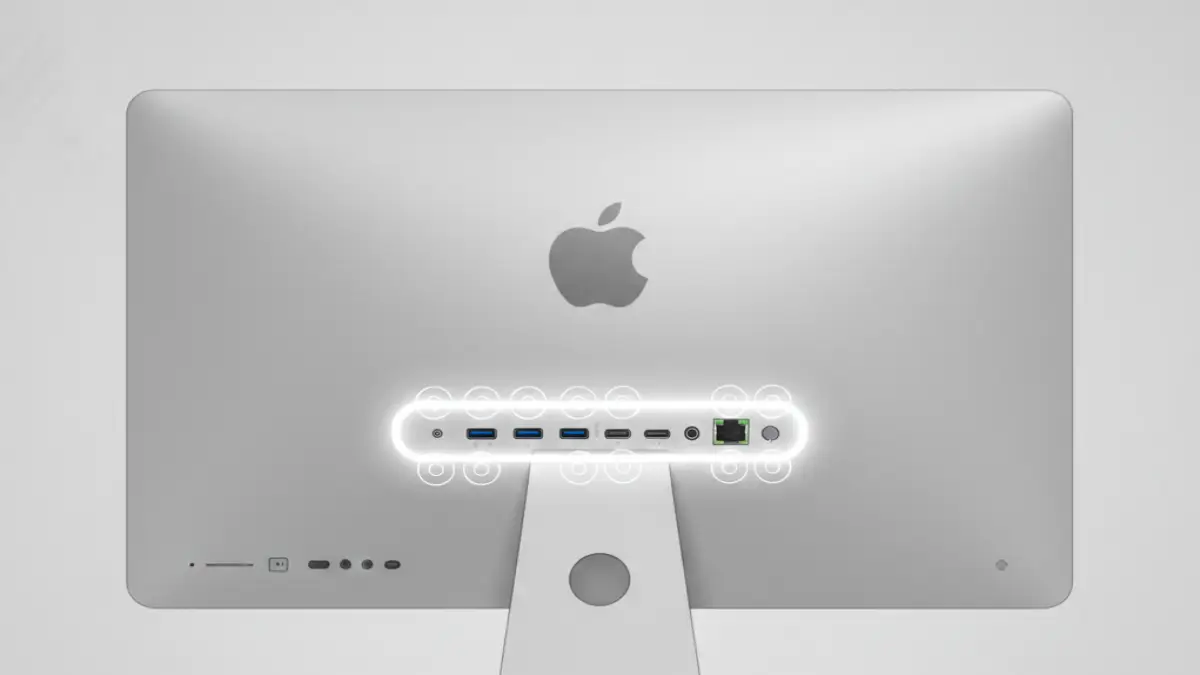 iMac 5Kの映像入力仕様 iMac 5Kの映像入力が難しい理由を端子と仕様の観点で示すイメージ