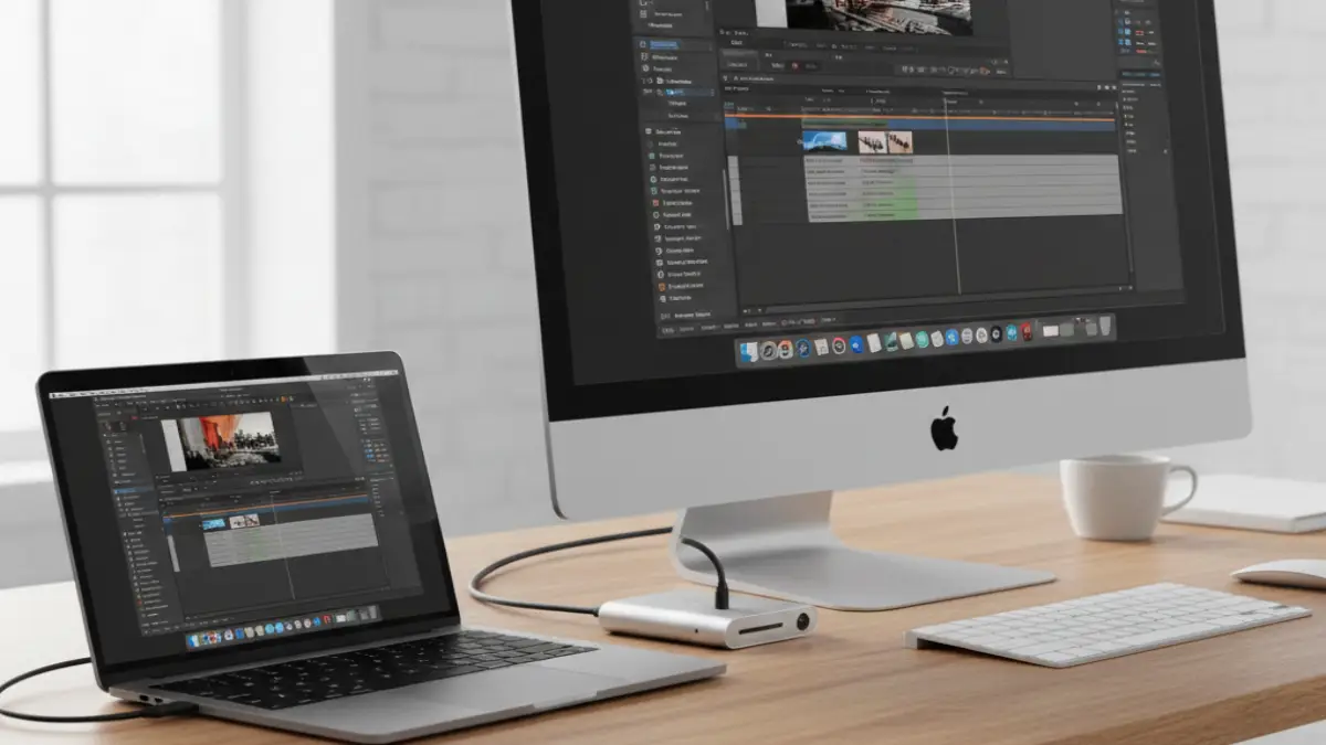 Luna DisplayでiMac 5K活用 Luna DisplayでiMac 5Kを外部ディスプレイ化する利用イメージ