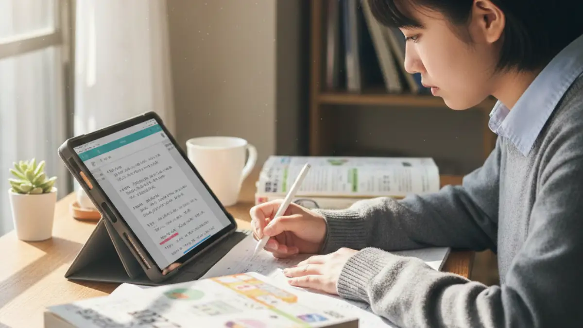 Apple PencilでiPadに手書きし対応モデルを選ぶイメージ