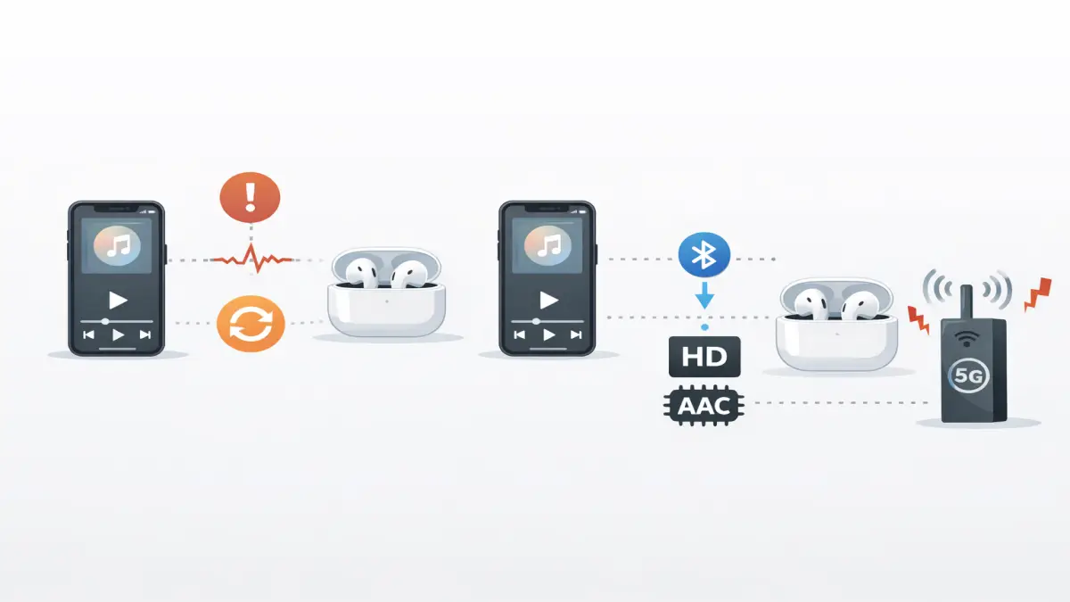 iPhoneでLDACにならない原因を仕様・手順・環境で整理したイメージ