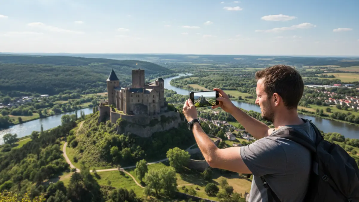 望遠ペリスコープ強化 iPhone18の望遠ズーム強化をイメージした遠景撮影シーン