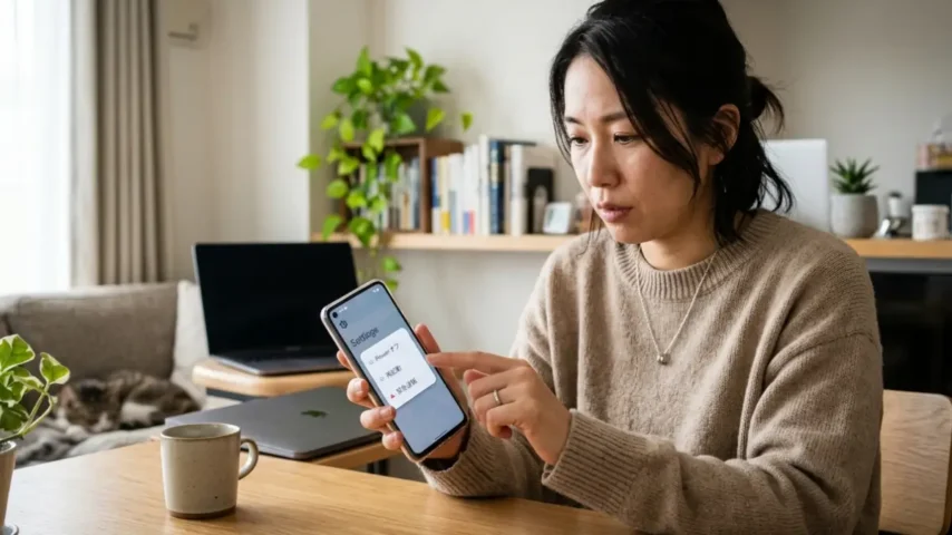 インスタ開かない時にスマホ再起動を試すユーザー