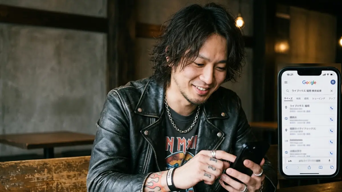 iPhoneの検索機能を使って消えたアプリを探している様子