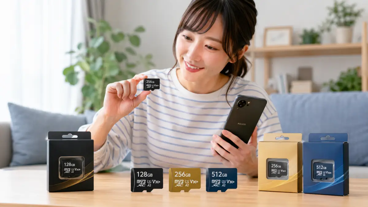 AQUOSスマホ用のSDカードを比較して選ぶ20代女性
