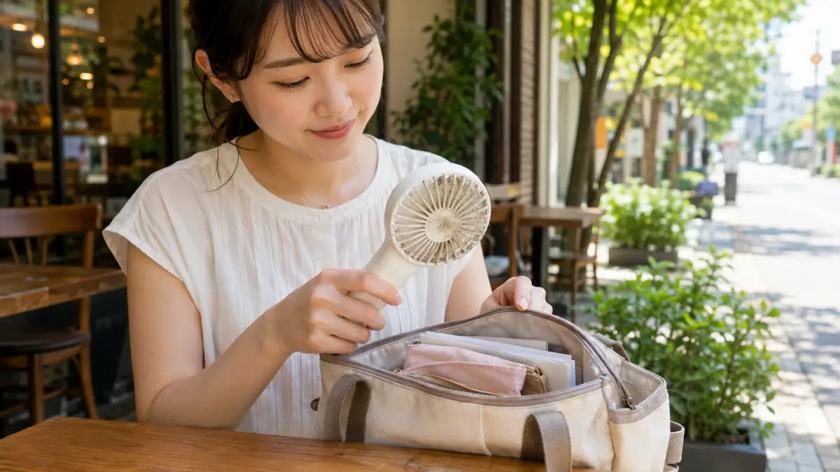 バッグ内でハンディファンにほこりが付く原因 ハンディ ファンほこりがバッグ内の繊維くずや紙くずで溜まる原因