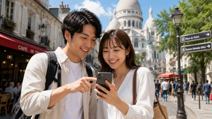 電話番号付きeSIMで快適に海外旅行を楽しむ 電話番号付きeSIM海外で安心して旅行を楽しむ日本人夫婦
