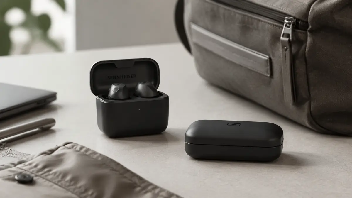 MOMENTUM True Wireless 5の薄型化された充電ケースのイメージ