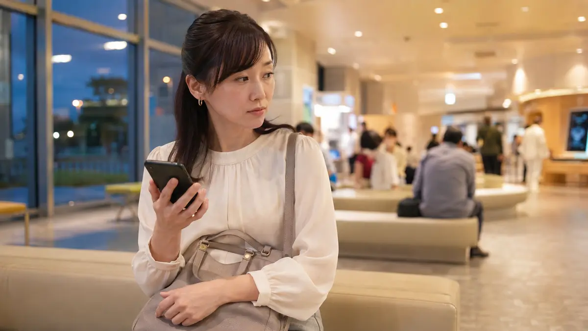 不審なエアタグの通知アラートを確認するスマートフォン画面