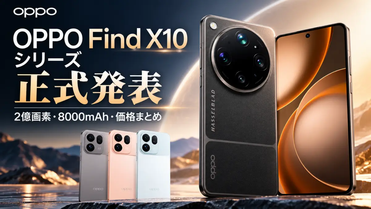OPPO Find X10シリーズ正式発表！2億画素×3・価格・日本発売まとめ