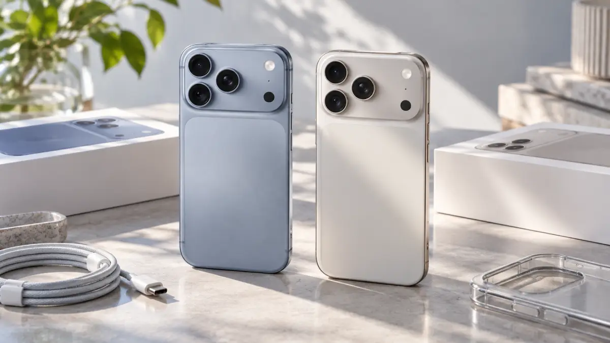 iPhone17とiPhone18はどっちがいい?買い替え比較 iPhone17とiPhone18はどっちがいいか買い替えを比較するスマートフォン2台のイメージ