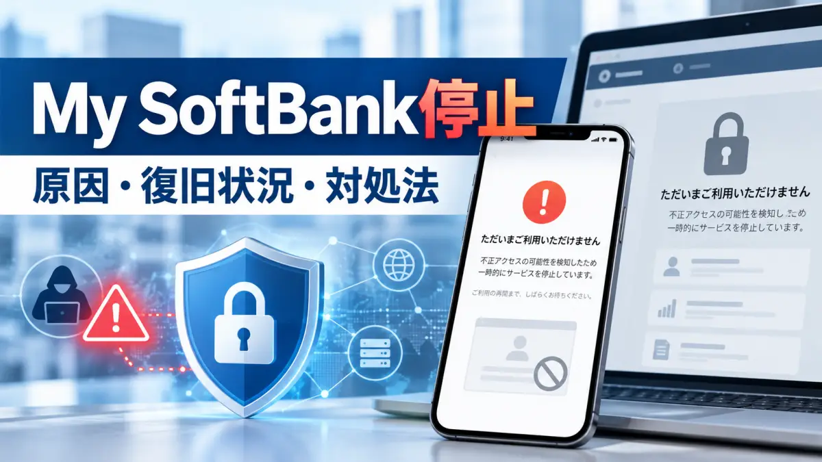 My SoftBank停止はなぜ？いつ復旧する？不正アクセスの原因と対処法【2026年】